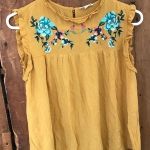 E M Embroidered Tank